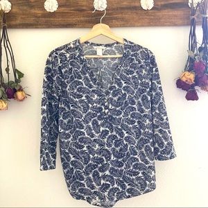 H&M Peacock Feather Blouse